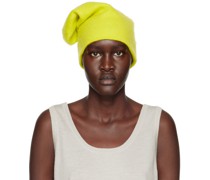 Yellow Cashmere Beanie