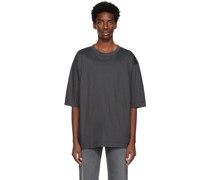 Gray Dropped Shoulder T-Shirt