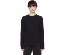 Black Paneled Long Sleeve T-Shirt