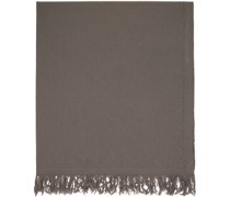 Gray Knit Blanket Scarf