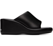Black Rise Wedge Sandals