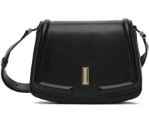 Black Leather Saddle Bag
