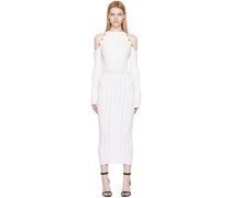 White Cut-Out Midi Dress