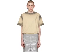 Beige & Gray Pinched T-Shirt