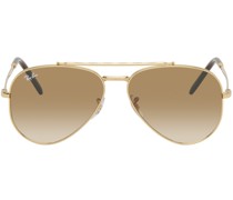 Gold New Aviator Sunglasses