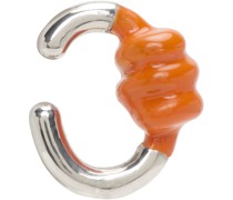 SSENSE Exclusive Orange Alan Crocetti Edition Double Knot Ear Cuff