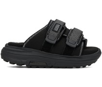 Black MOTO-RUN2 Sandals