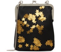 Black Small Glitter Messenger Bag