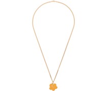 Gold Long Full Flower Necklace