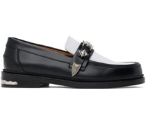 SSENSE Exclusive White & Black Loafers