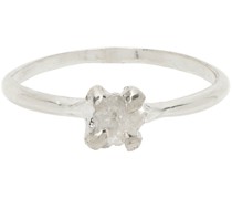 Silver Spliced Diamond Ring