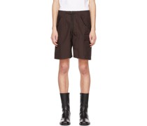 Brown Cotton Shorts