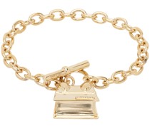 Gold Le Raphia 'Le Bracelet Chiquito Barre' Bracelet