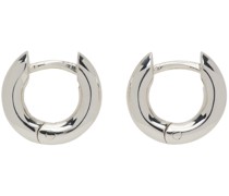 Silver Tiny Bagel Hoops