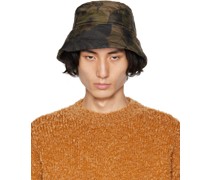 Brown Printed Bucket Hat