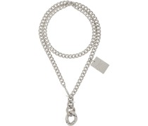 Silver Gradation Curb Chain Necklace