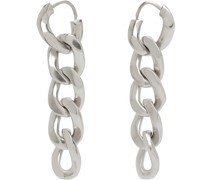 Silver 5 Curb Link Earrings