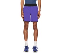Black & Purple Lightweight Shorts