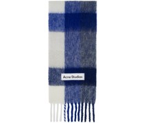 Blue & White Checked Scarf
