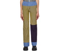 Yellow Paneled Lounge Pants