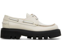 Gray Leather Boat Shoes