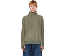 Khaki Stand Collar Sweater