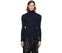 Black Ribbed Turtleneck