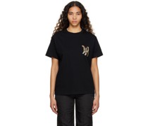 Black 'AB' Embroidered T-Shirt