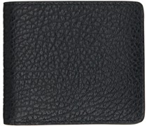 Black Four Stitches Wallet