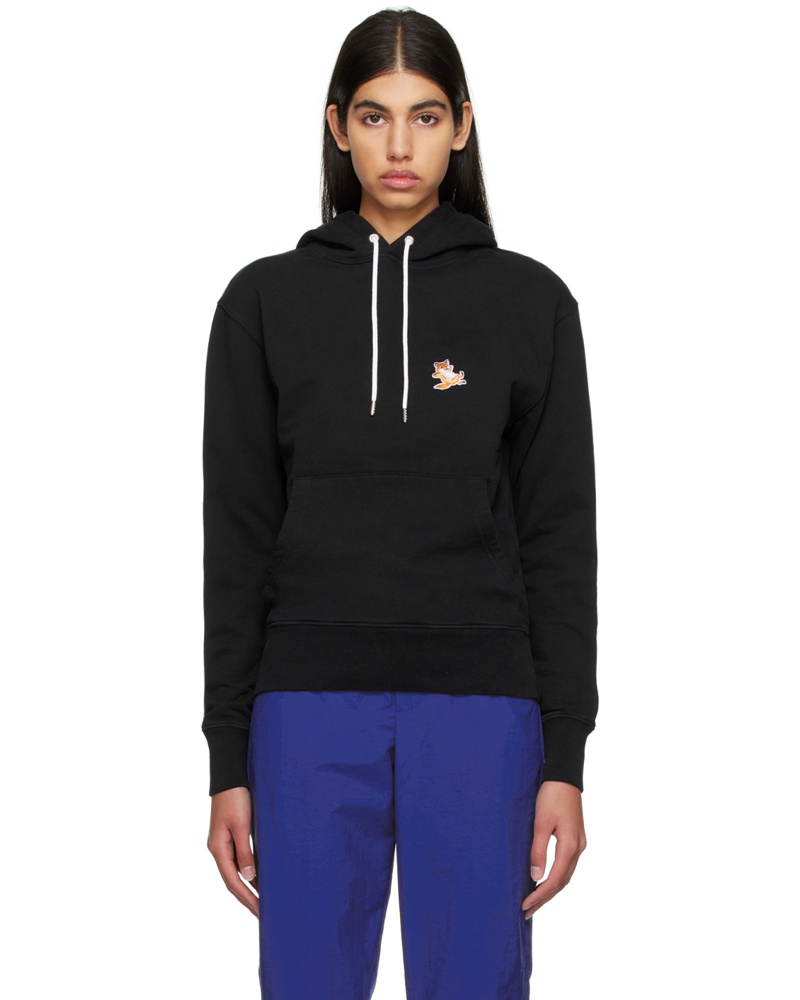 Kitsuné Damen Black Chillax Fox Hoodie