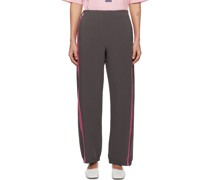 Brown Striped Track Pants