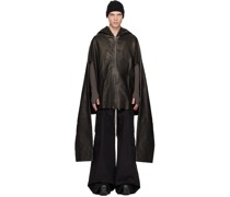 Black Kaftan Leather Jacket