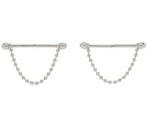 Silver Panconesi Edition Barbell Earrings