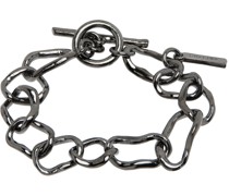 Gunmetal Crushed Chain Bracelet