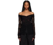 Black Cutout Cardigan