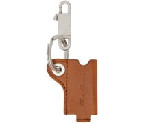 Orange & Silver Mini Lighter Holder Keychain