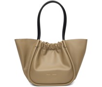 Taupe Large Ruched Tote
