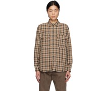 Beige Check Shirt