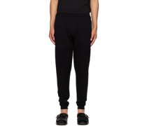 Black Perforated Lounge Pants