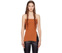 Orange Knit Tube Top