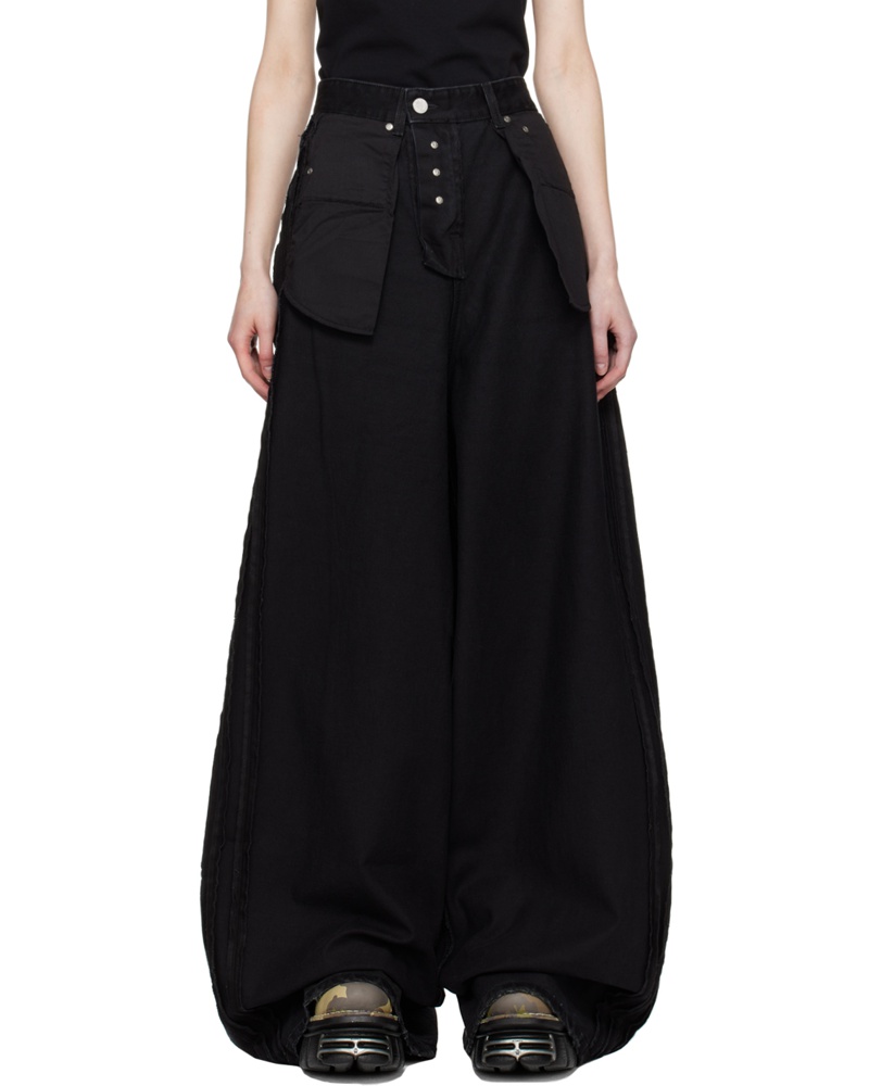 VETEMENTS Damen Black Inside Out Jeans