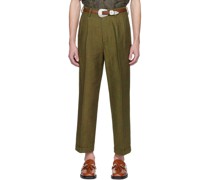 Green Tucked Trousers
