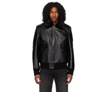 Black A-2 Leather Jacket