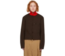 Brown Zip-Up Sweater