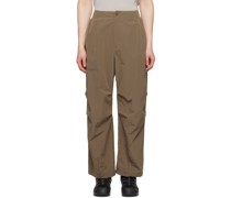 Brown Relaxed-Fit Trousers