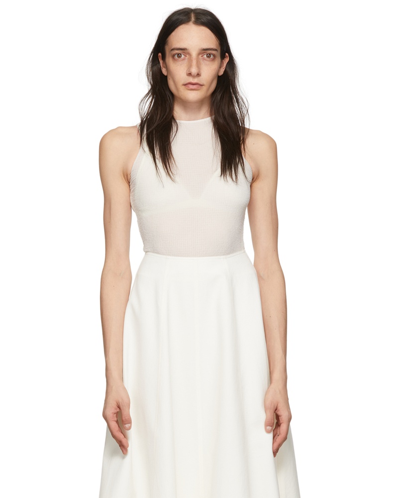 GIA STUDIOS Damen White Polyester Bodysuit