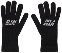 Black Logo Gloves