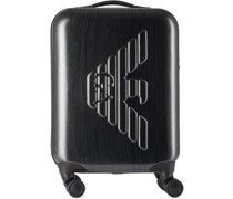 Gray Embossed Eagle Carry-On Suitcase