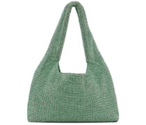 Green Mini Crystal Mesh Armpit Bag