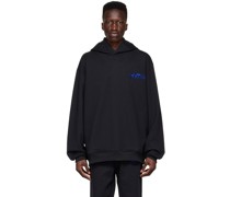 Black Cotton Hoodie
